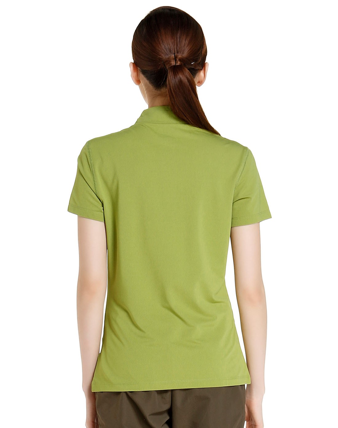 女款青绿色快干短袖polo衫 防晒弹力