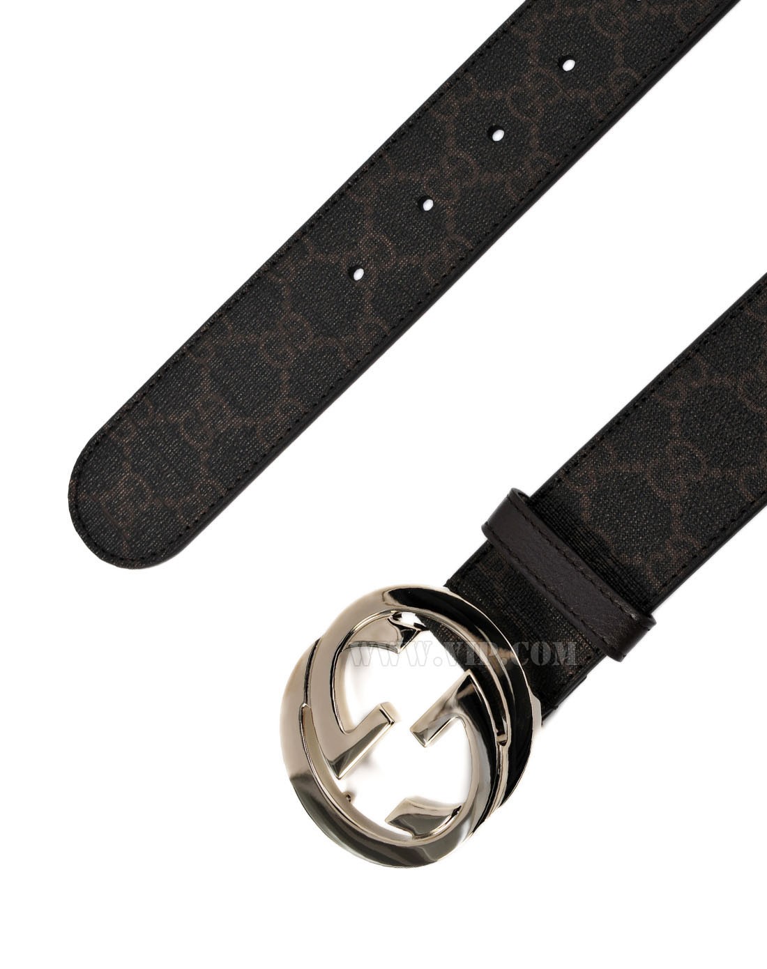 腰带专场gucci 男士黑色pvc双g logo印花腰带114876-gd6g-8361_唯品会