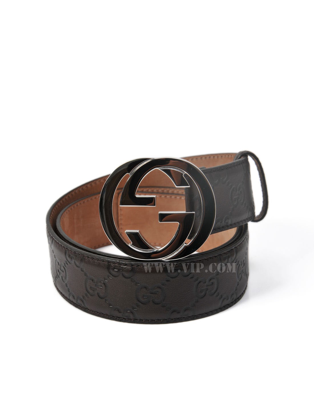 混合名品腰带专场gucci 男士双g logo棕色真皮皮带114984-a61n-2019