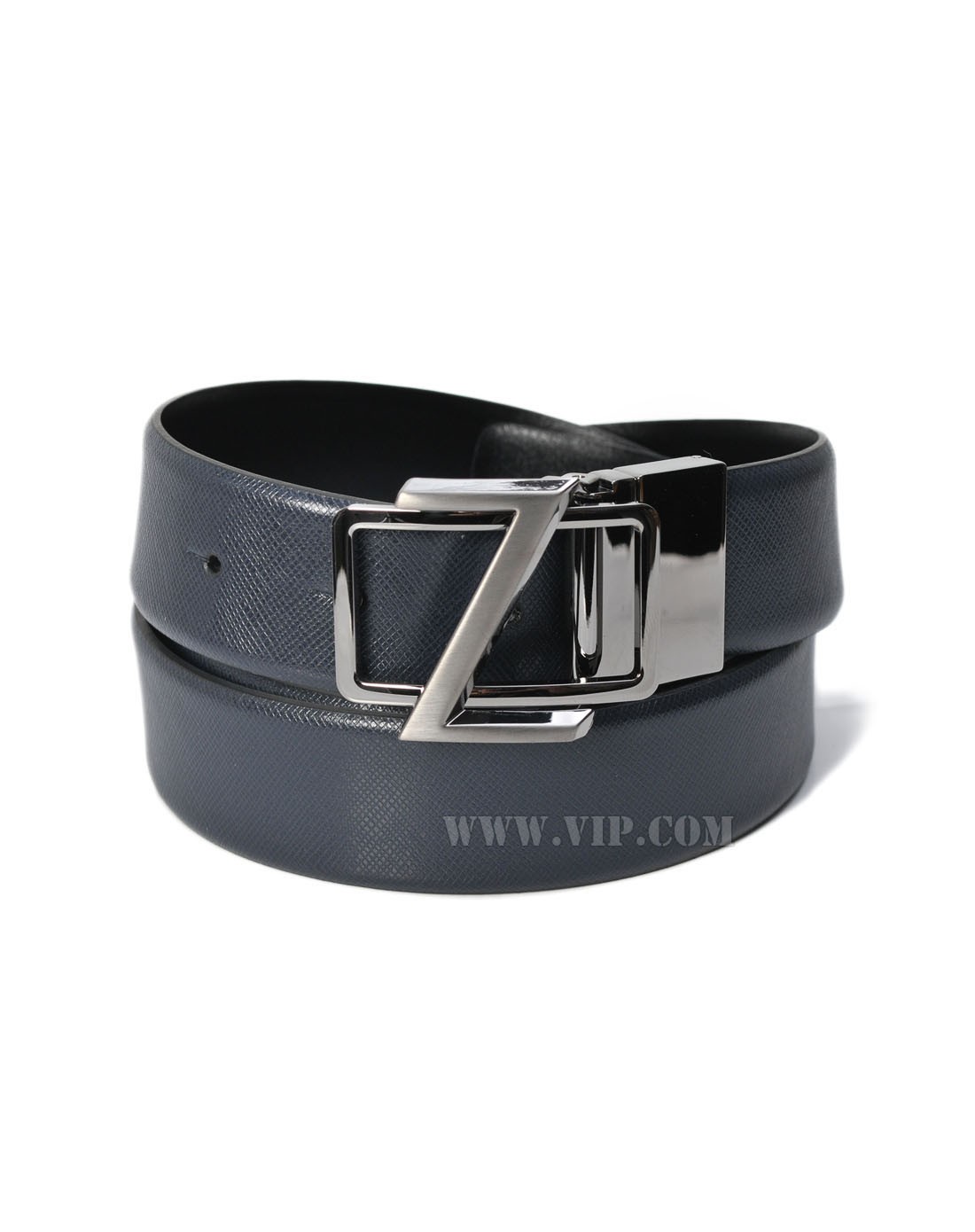 > zegna 男士牛皮logo双面用腰带