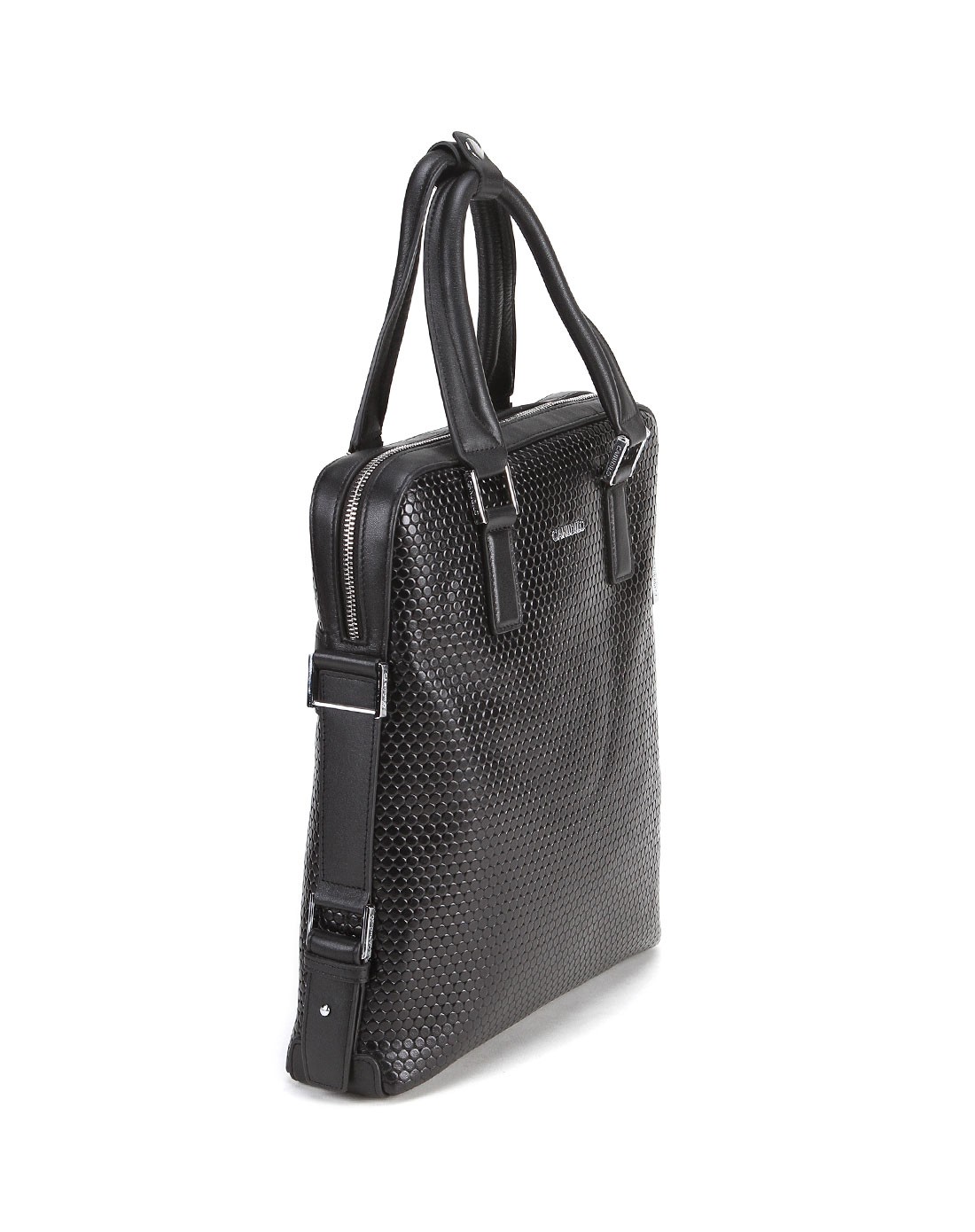 卡奴迪路canudilo黑色圆点压纹长形两用包3621401h1-900_唯品会