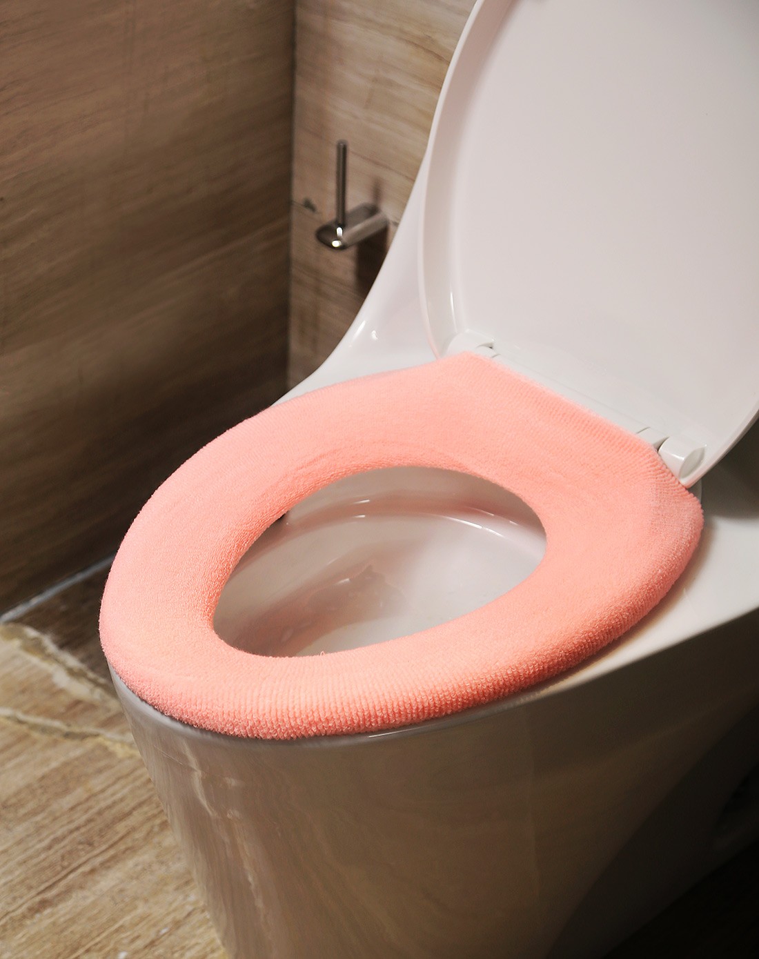 粉色双面超柔o型马桶圈(2入清洁替换装)