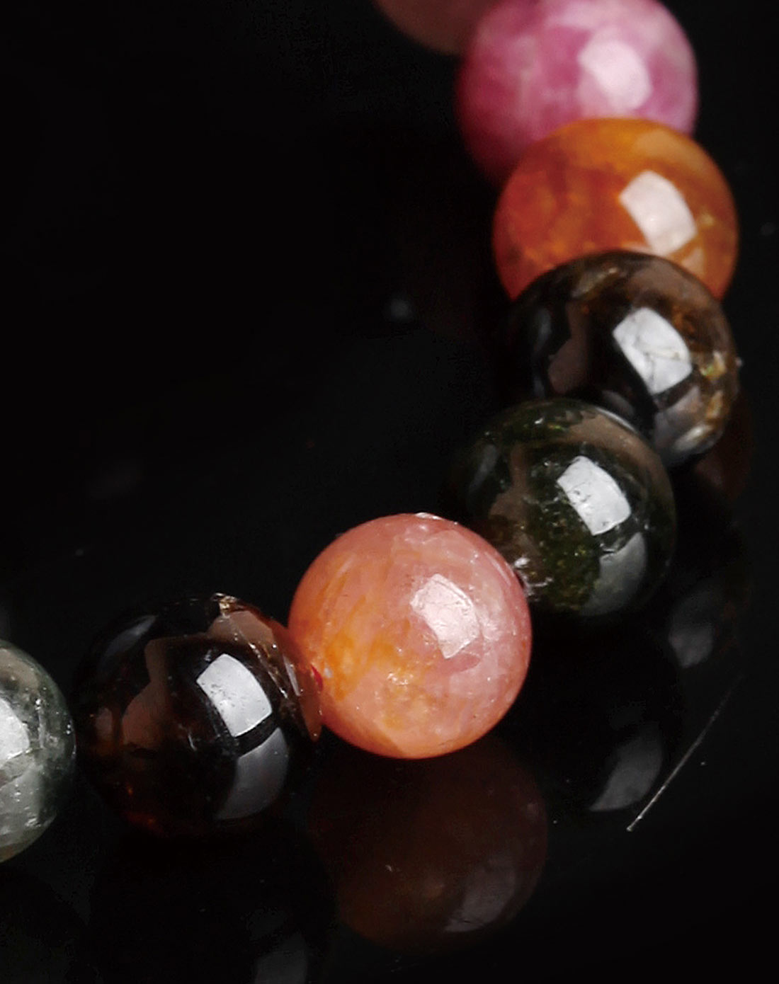 3a级天然碧玺桃花转运手链附证书