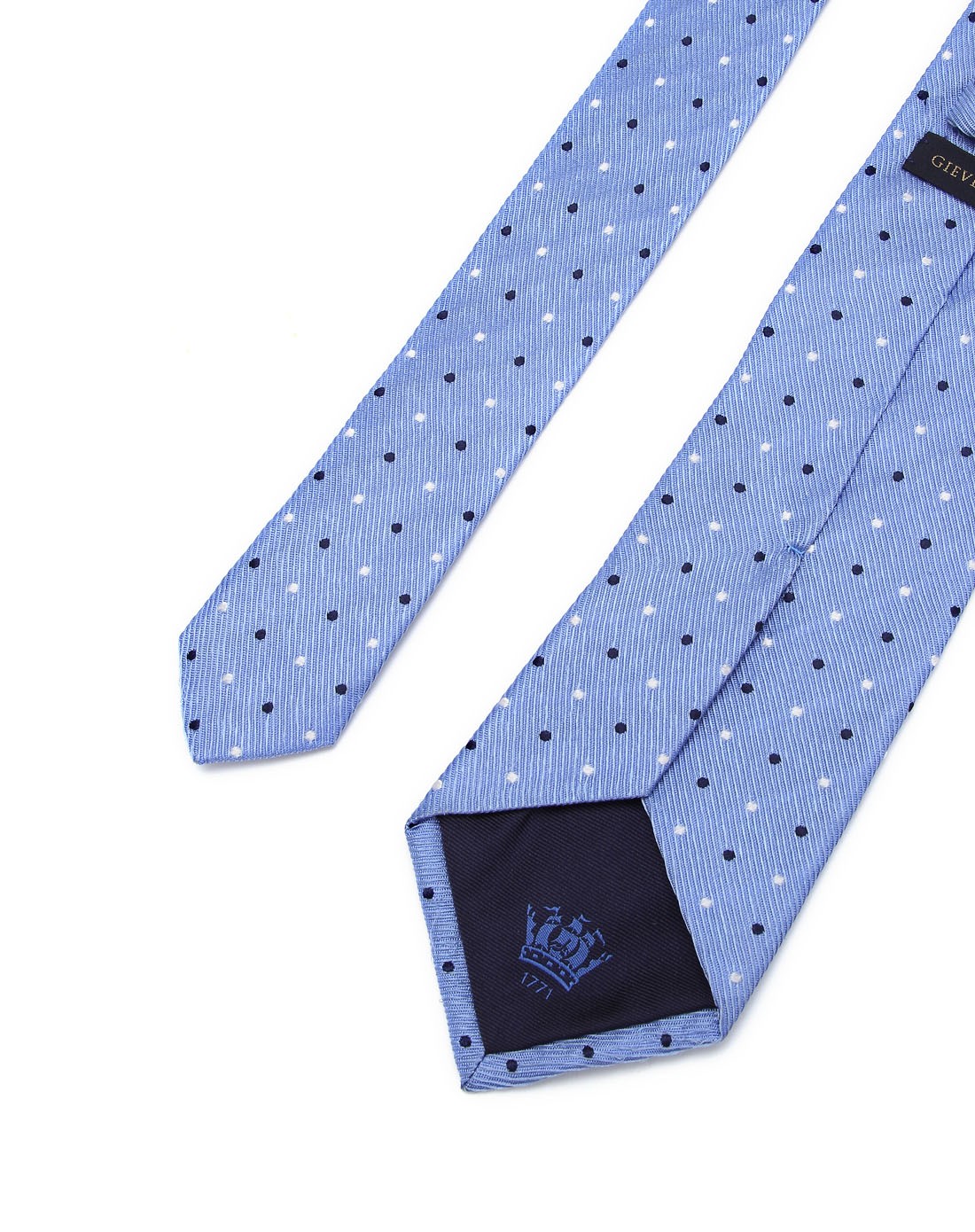 浅蓝色迷你圆点时尚领带