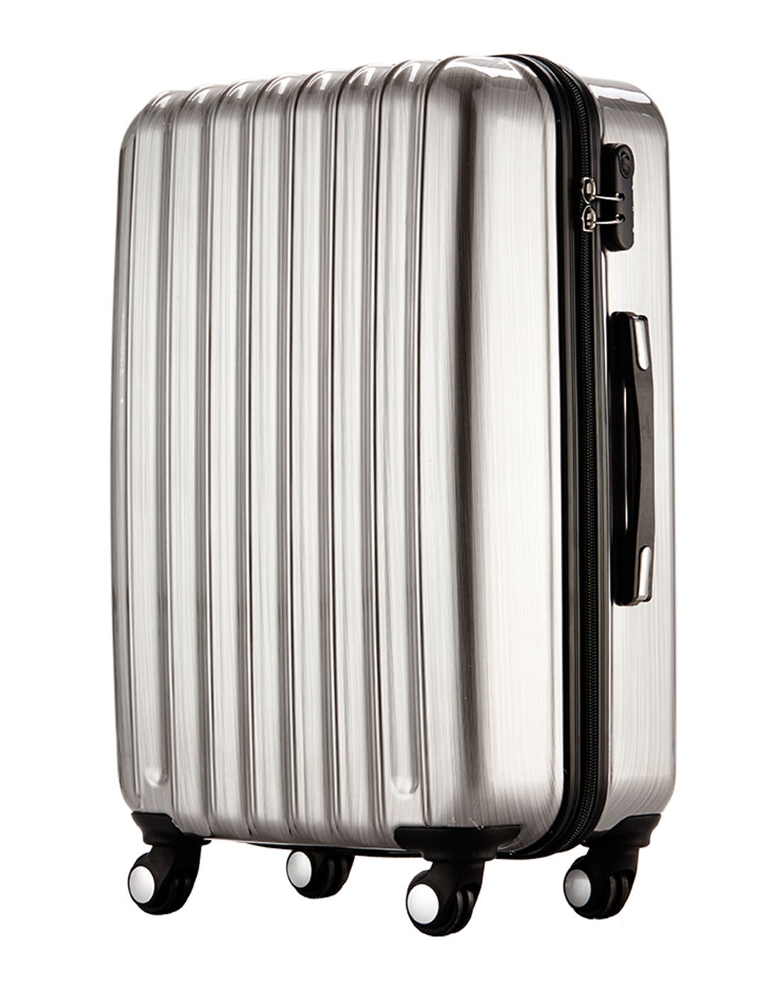 镜面银色拉丝潮爆拉杆箱20寸