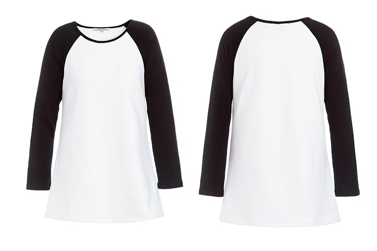 cache cache女装专场 欧美时尚休闲黑色插肩袖t恤 商