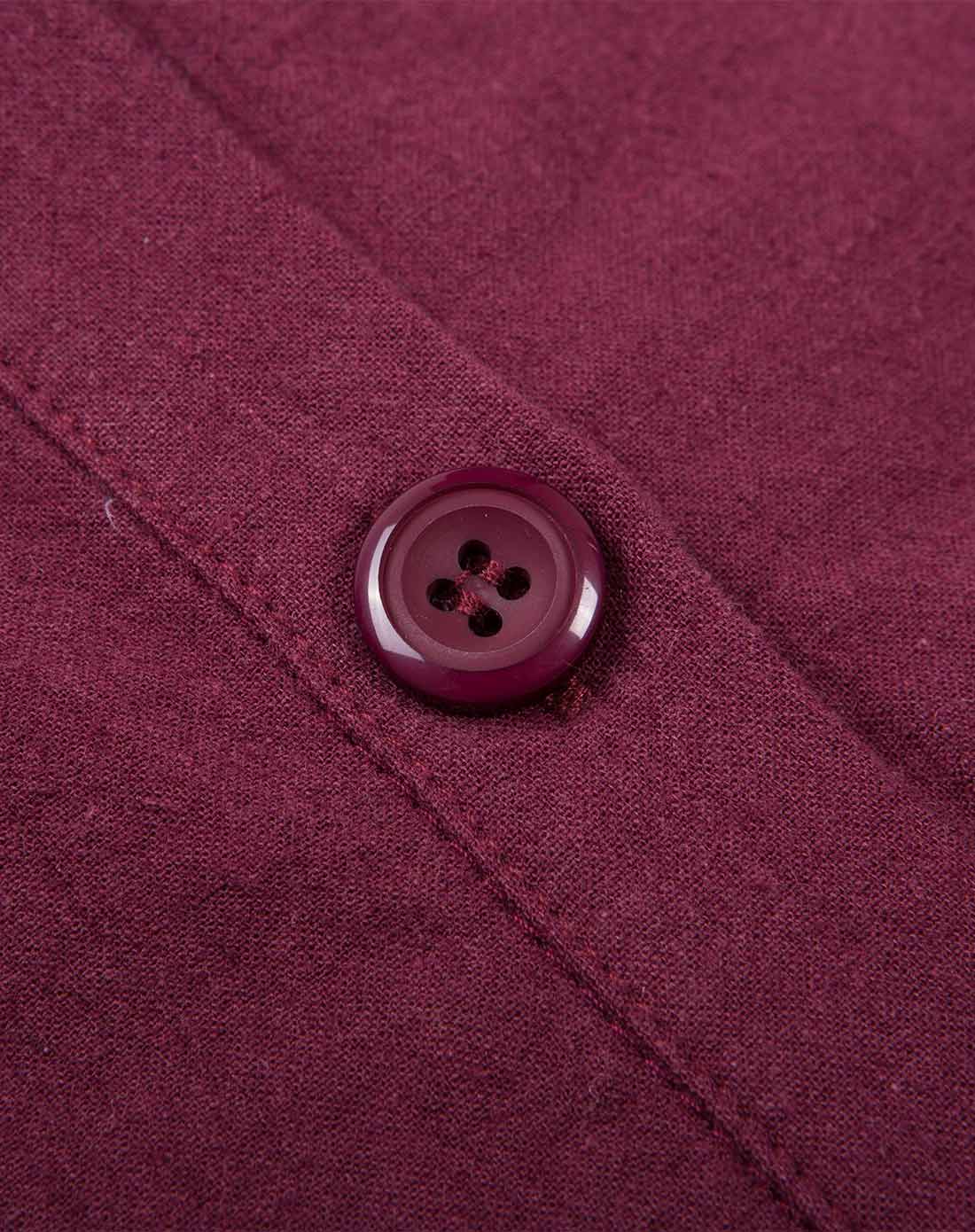 暗紫红色经典休闲长袖薄款外套