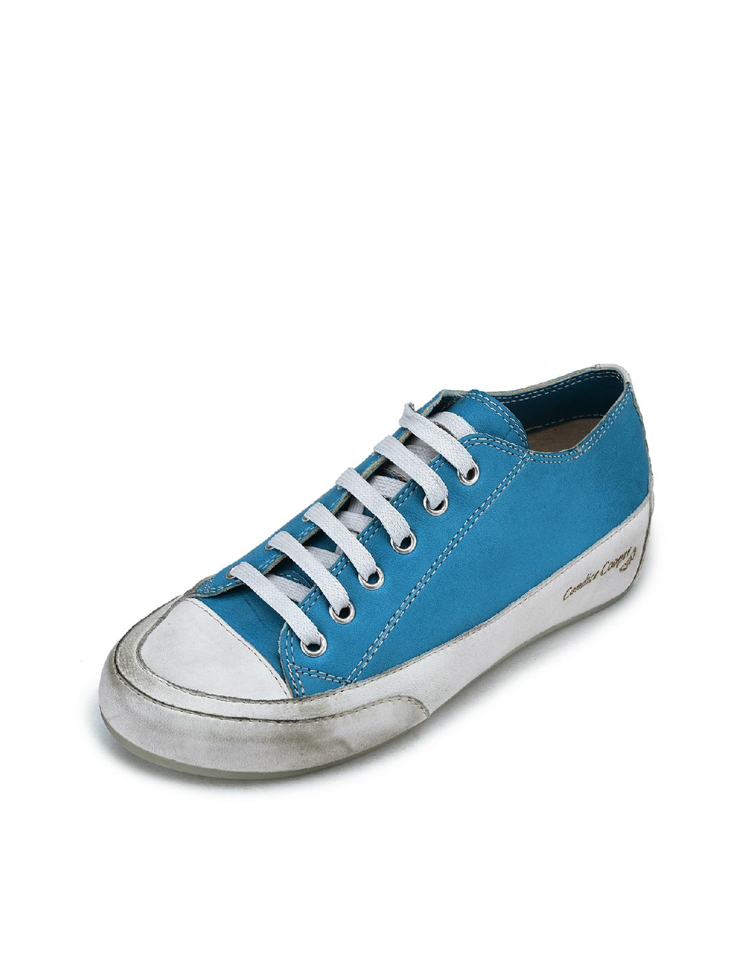 意大利进口女款浅蓝山羊皮擦色复古系列时尚鞋