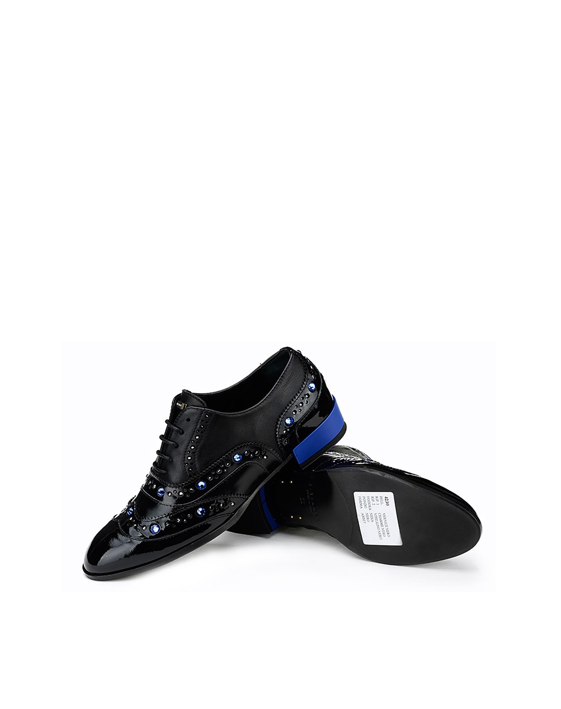 richmond意大利进口女款黑色牛皮奢华水钻单鞋