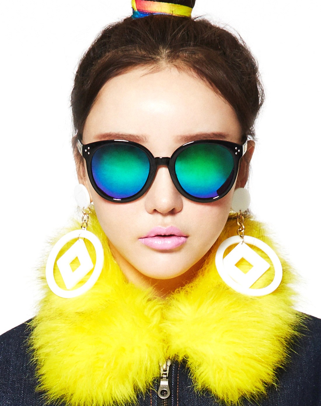 偏光时尚墨镜圆形大框太阳镜