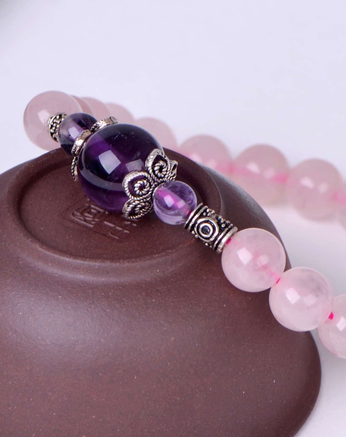 宝菲尔 天然粉水晶星座百搭手链-射手座附证书