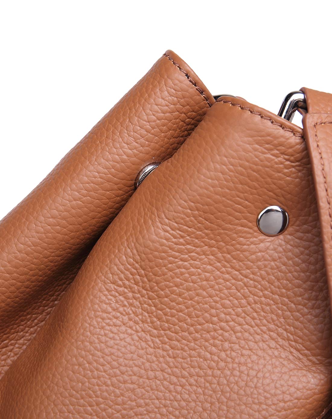 女款咖啡色(褐色)elegant系列牛皮单肩包