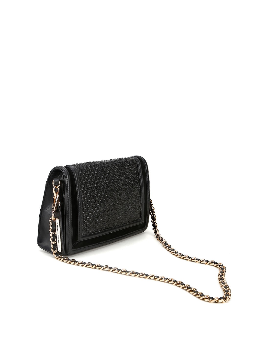 金属链条黑色单肩包