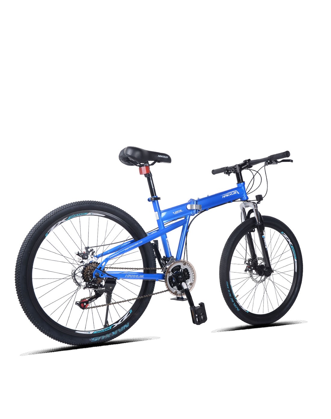 nakxus自行车专场26寸蓝色shimano 21s变速折叠山地车lq0810f26蓝色