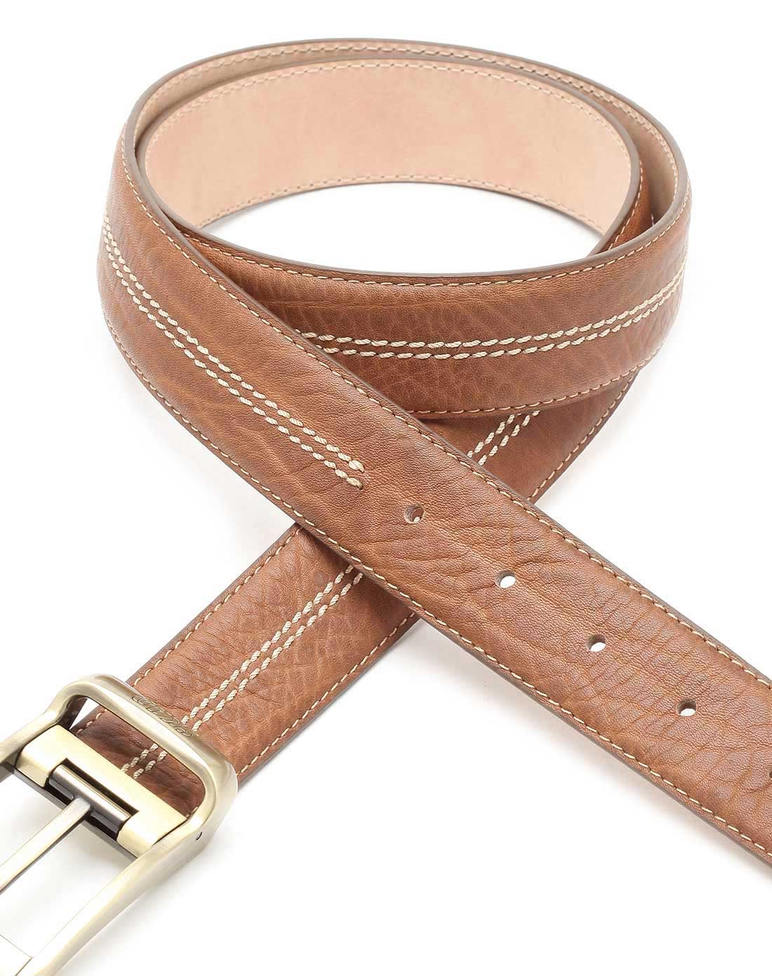 男款泥黄牛皮腰带