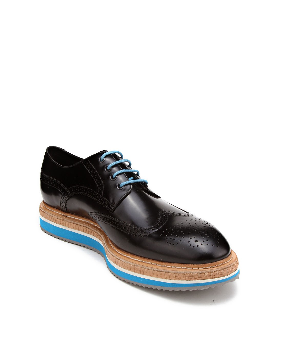 jkjy by stella男款黑色布洛克花纹潮流时尚皮鞋