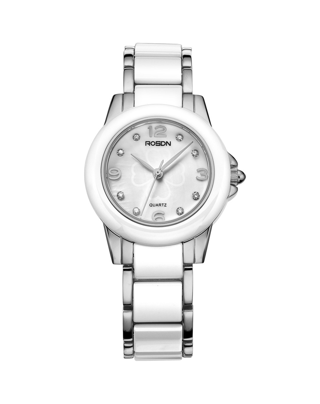 劳士顿rosdn手表专场-陶瓷石英女表1196l白色
