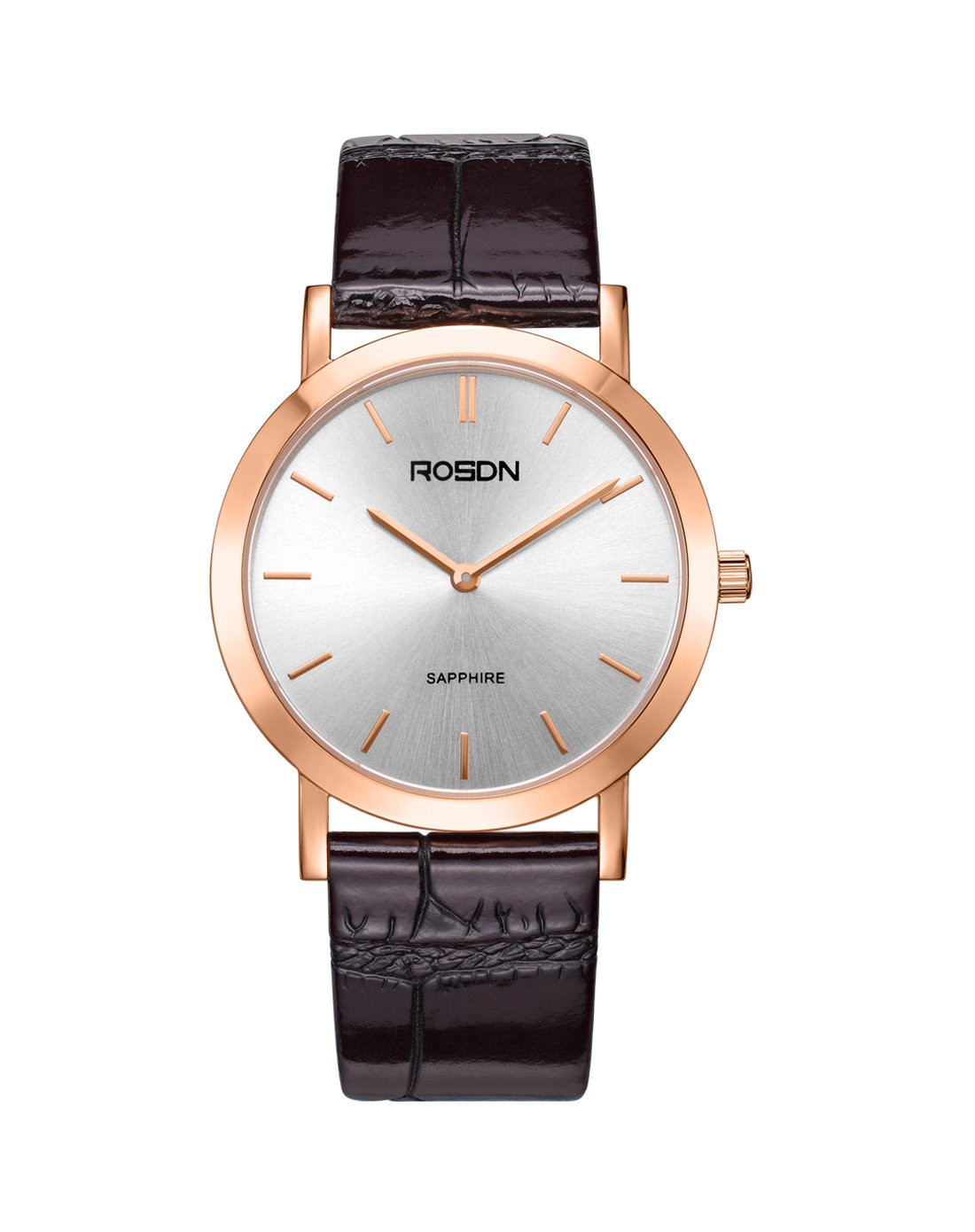 劳士顿rosdn手表专场-商务简约皮带石英男表a30988g玫白