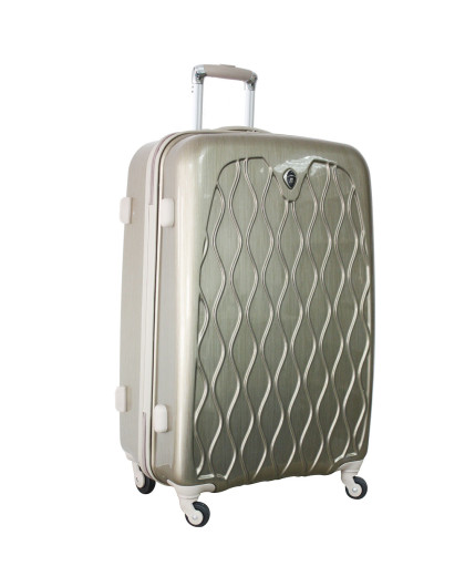 立体曲线拉丝纹理金色拉杆箱29寸