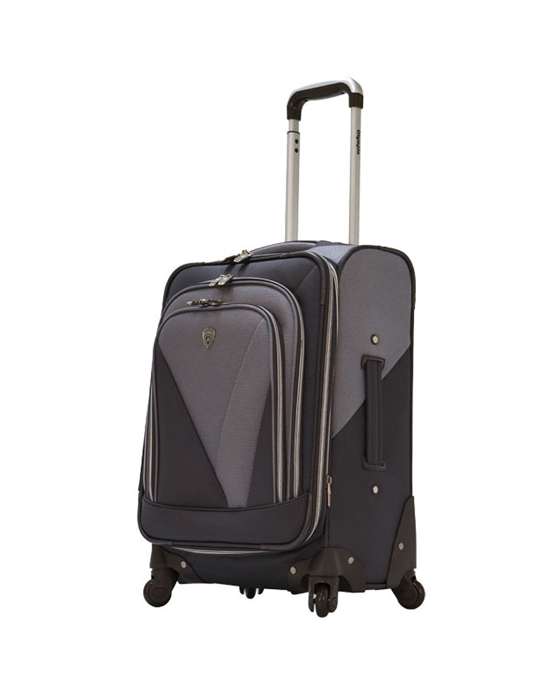 灰色拼色牛津布拉杆箱21寸