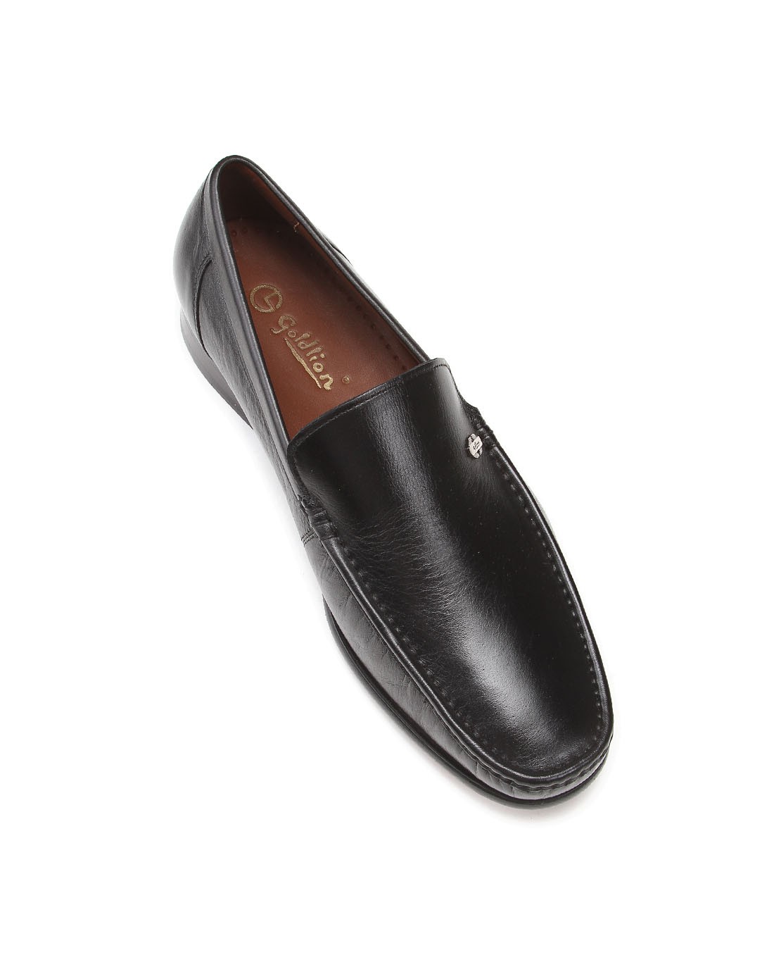 黑色软袋鼠皮商务皮鞋