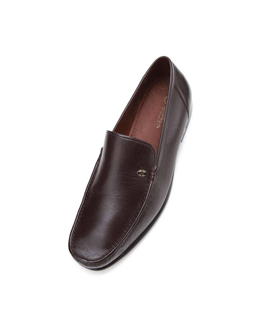 棕色软袋鼠皮时尚商务皮鞋