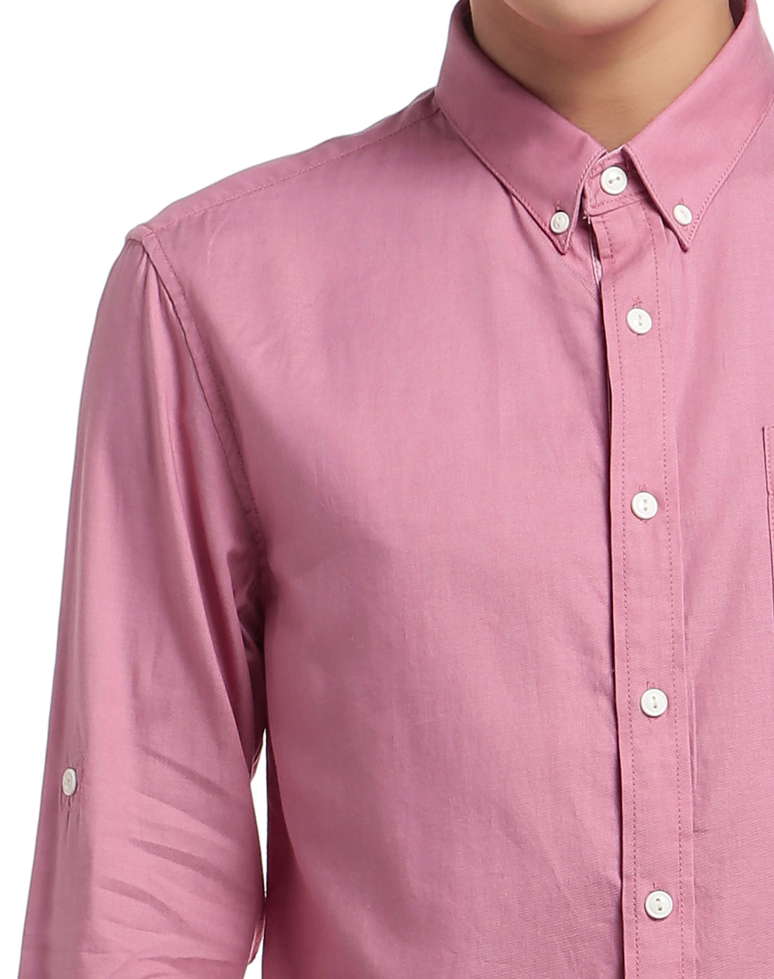 粉红色欧美个性长袖衬衫