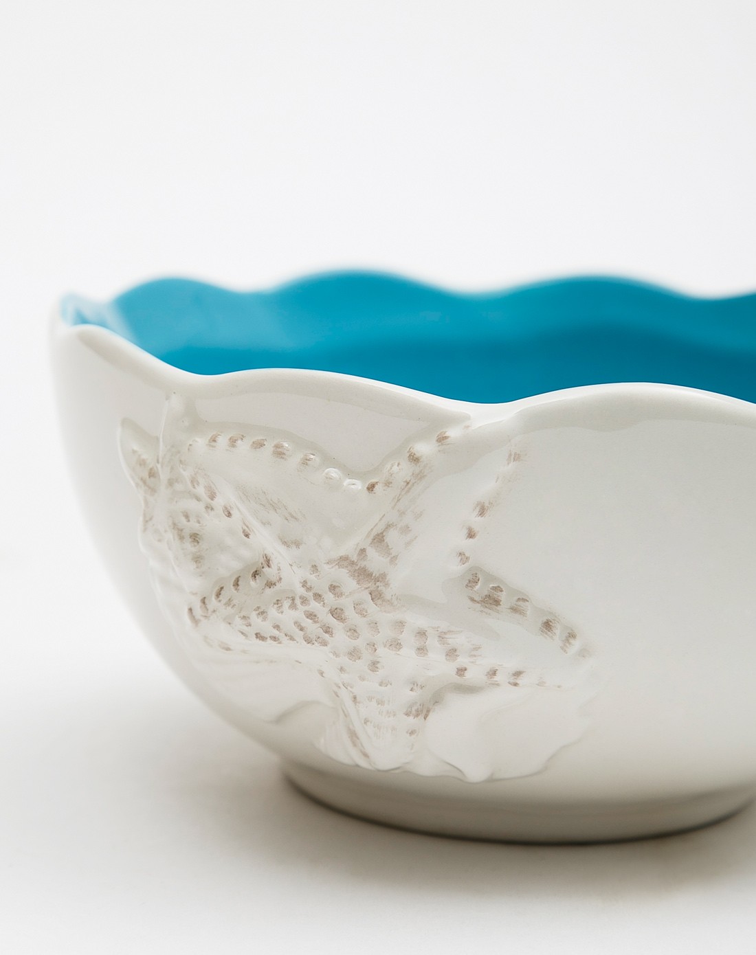 美式立体浮雕陶瓷6寸海洋贝壳料理碗