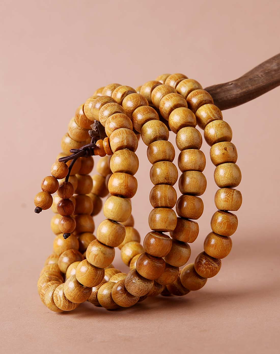 禅意黄金木鼓形佛珠念珠