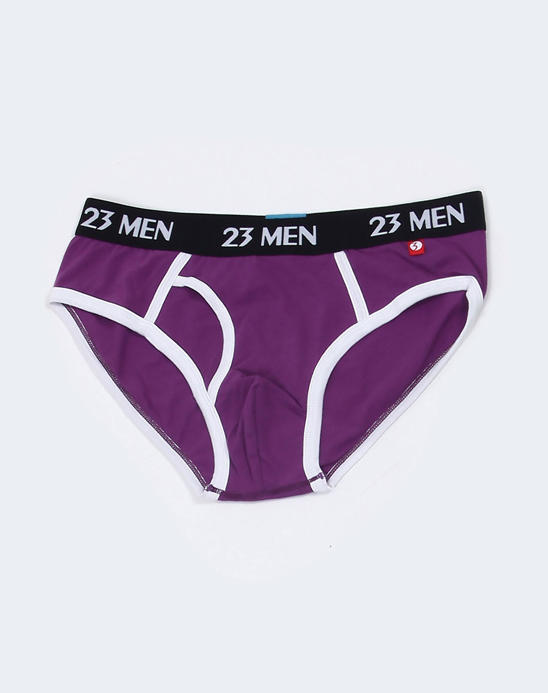 男款紫色纯棉莱卡性感星期七色系列三角内裤
