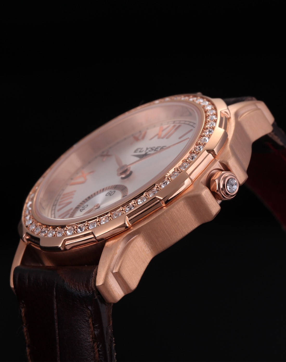 德国名表 elysee艾力舍女士系列石英女表棕色表带