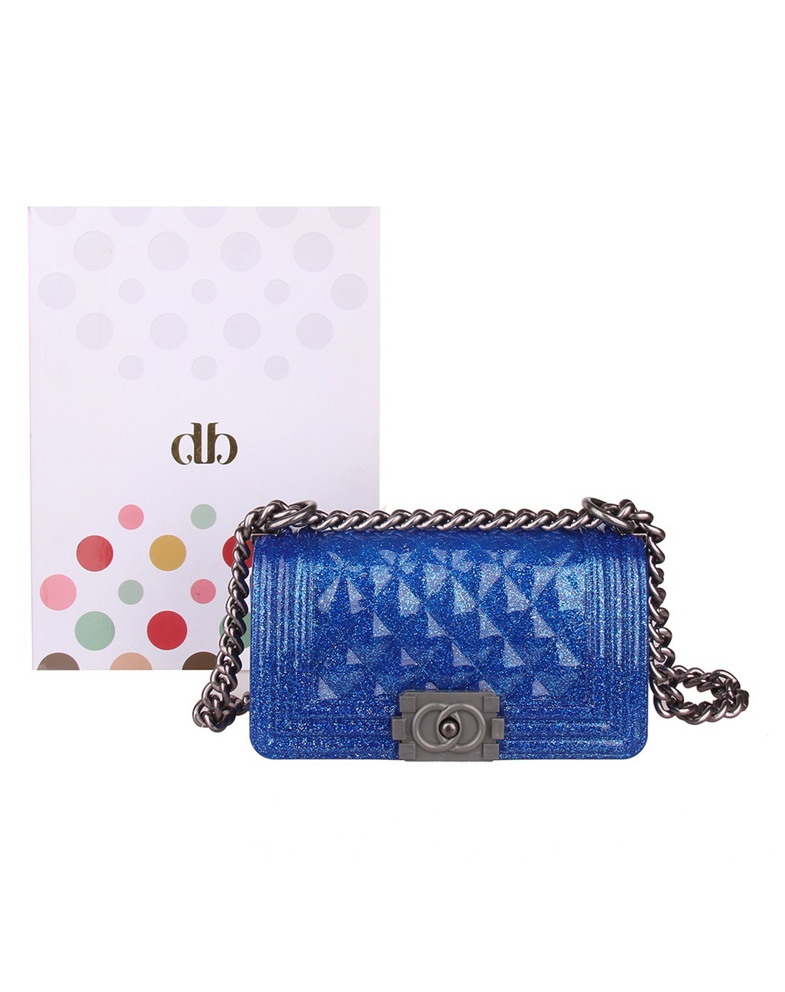 euro db小号闪蓝潮牌菱格肩背女包57010s-l5-bb bu_唯品会