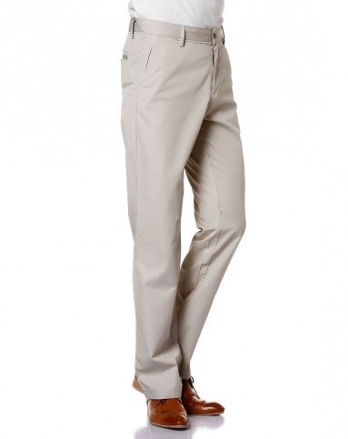 浅卡其色斯文简约休闲长裤