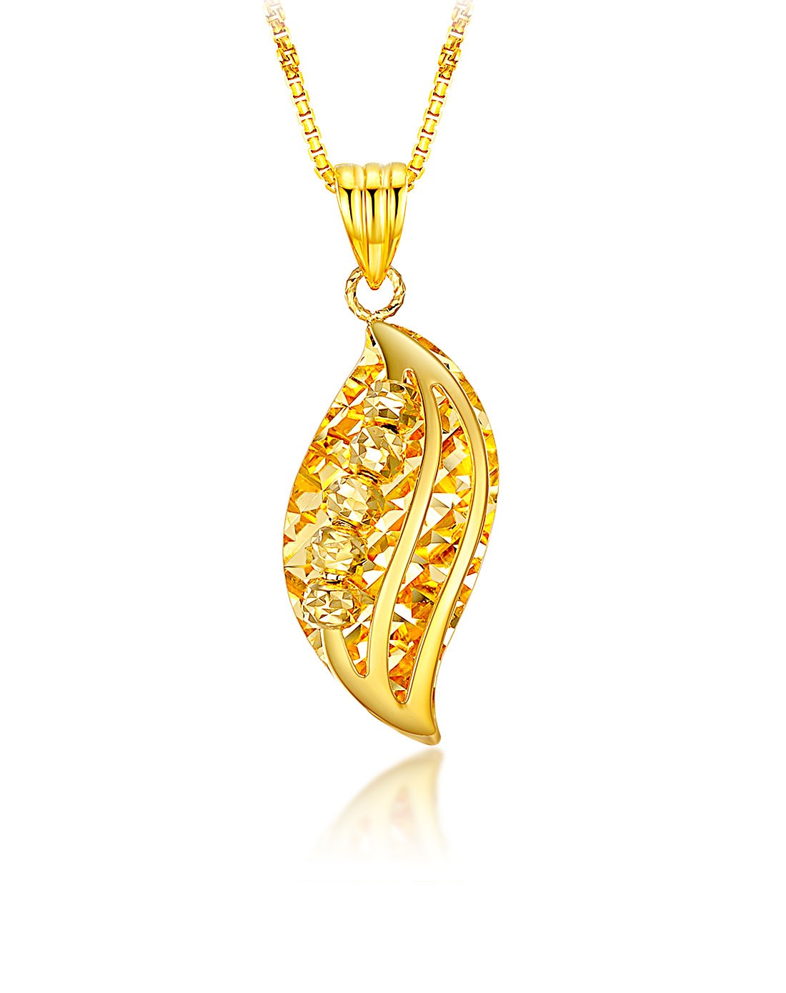 星耀 黄色9k金吊坠 1.15克