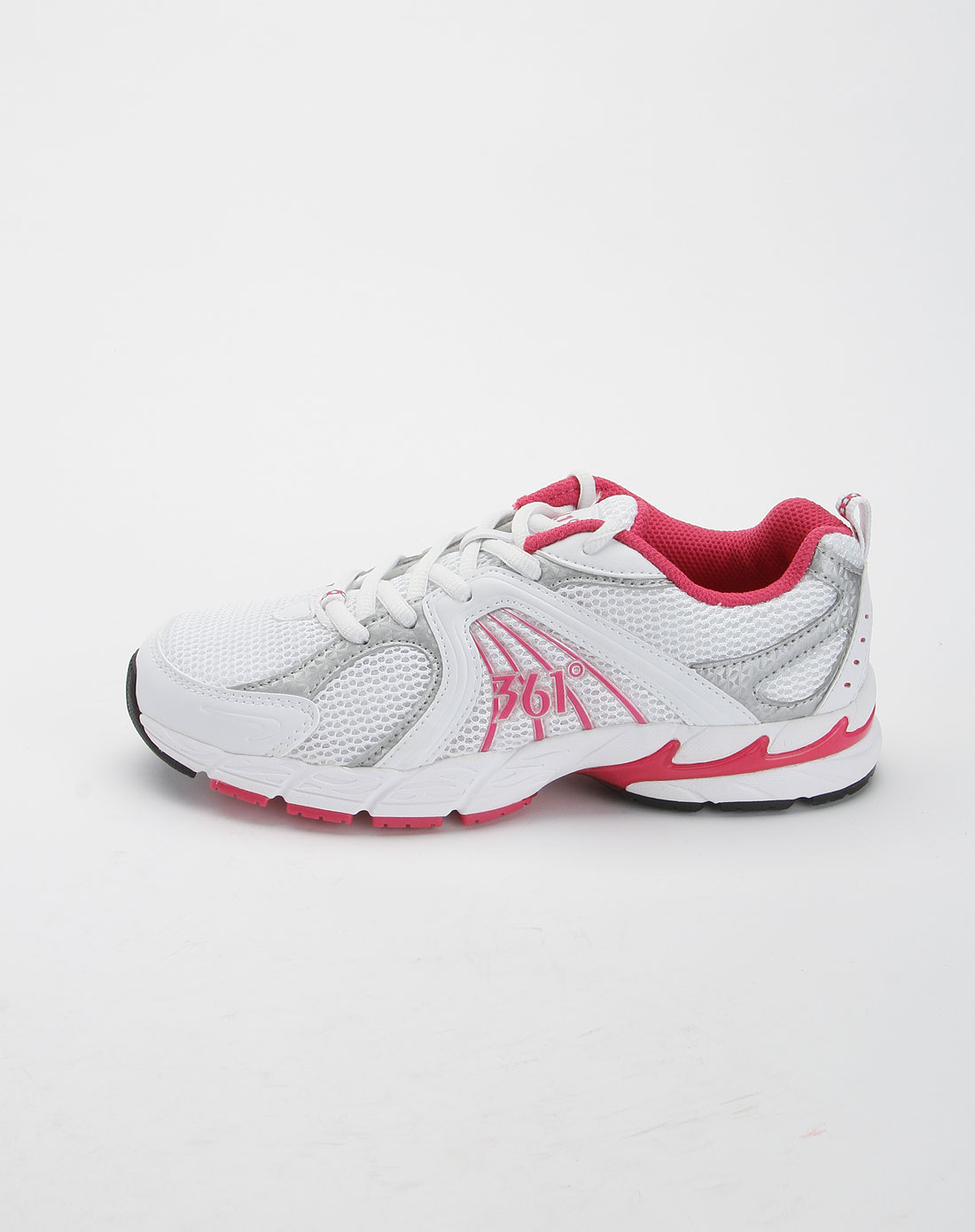 女款白/深红色时尚休闲鞋