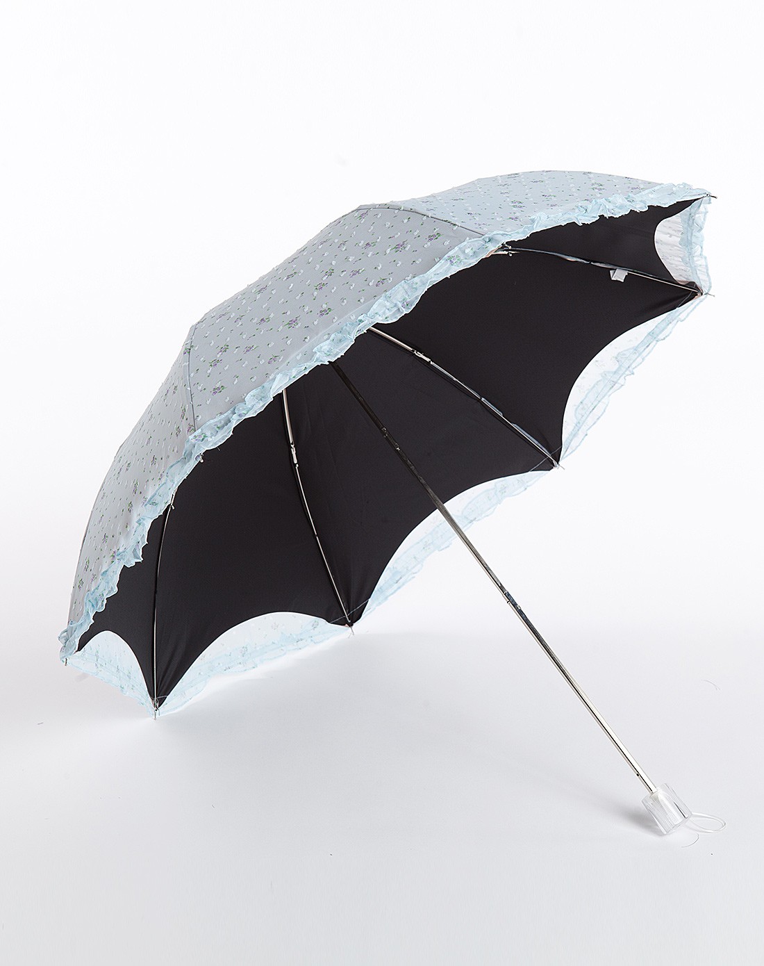 二折花蕊之恋双层网纱刺绣遮阳伞