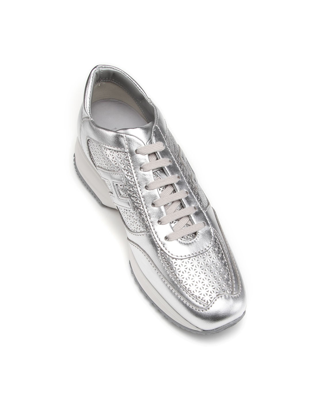 意大利进口女款银色系带经典休闲鞋