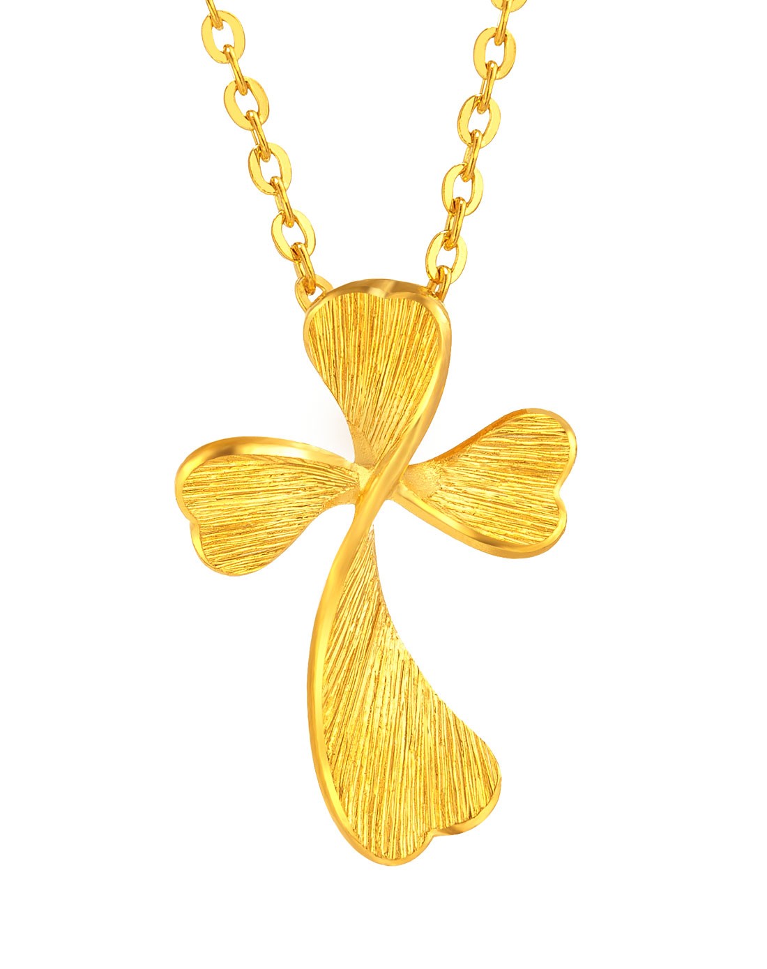 六福珠宝lukfook jewellery专场网络专款 千足金拉丝工艺黄金吊坠(计