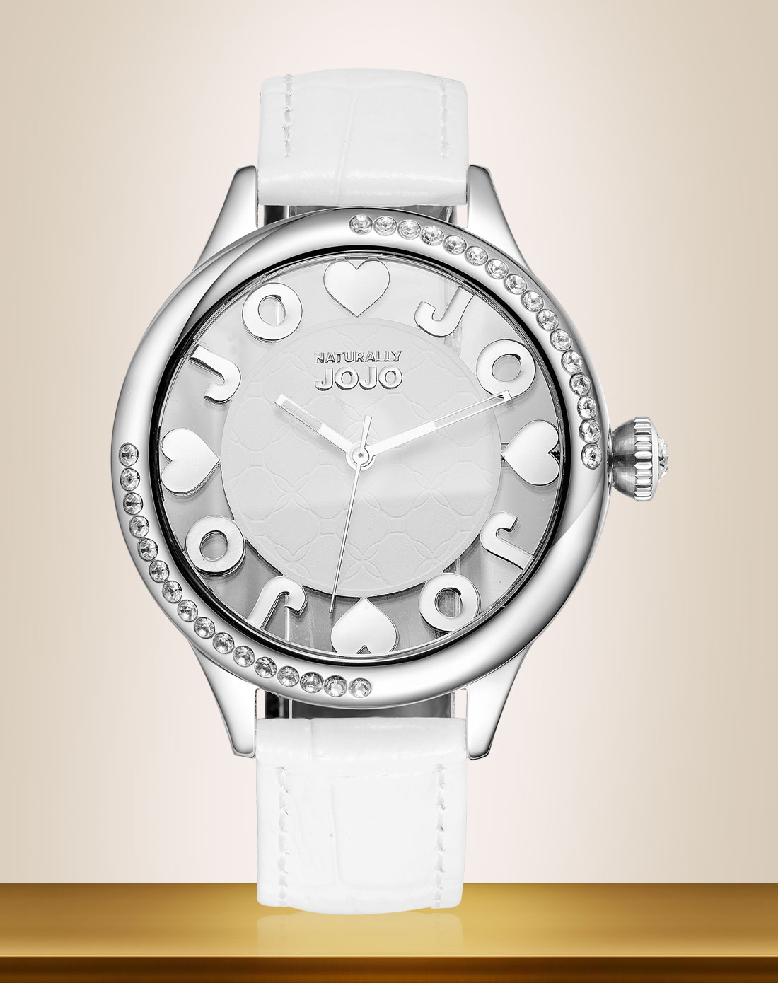 naturally jojo手表专场 > sweet系列施华洛钻镂空皮带女表
