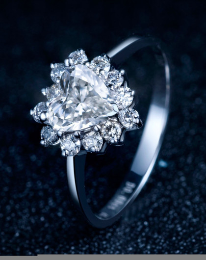 白18k金40.8分fg色钻石女戒指