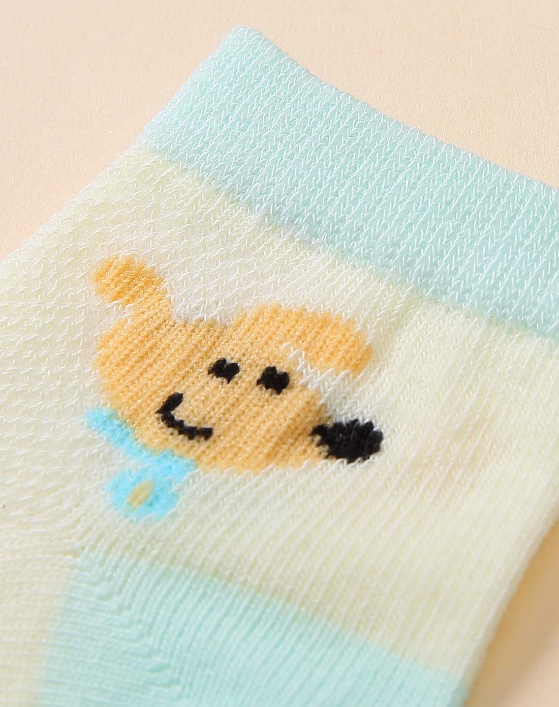 中性蓝色可爱动物纯棉平口袜(6对装)