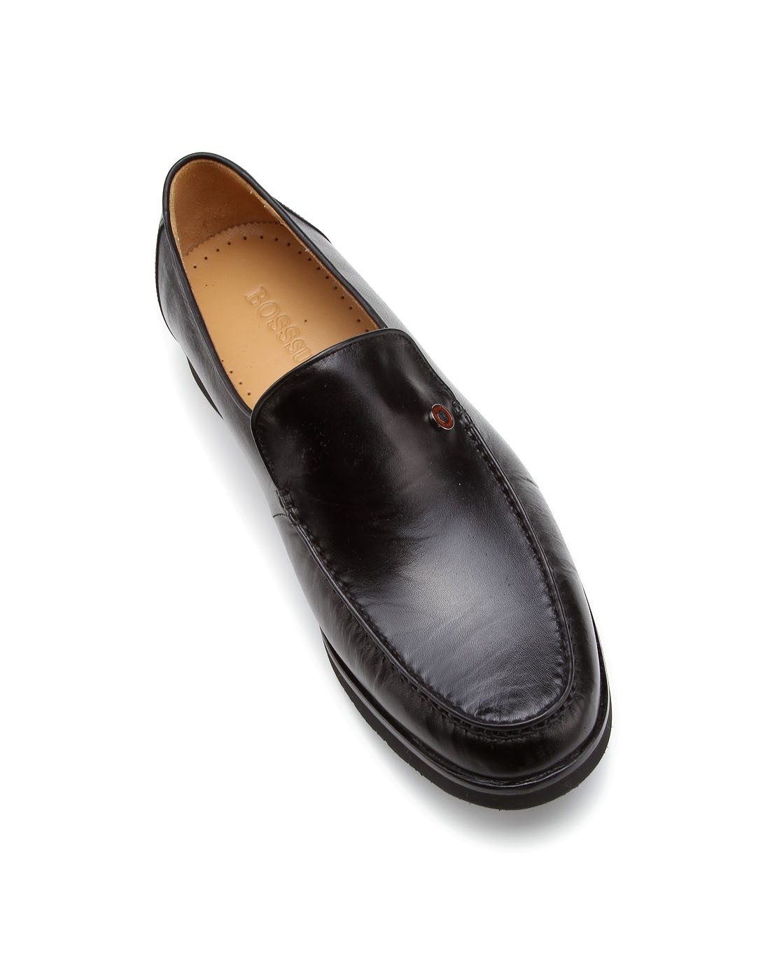 意大利进口黑色袋鼠皮经典简约商务皮鞋