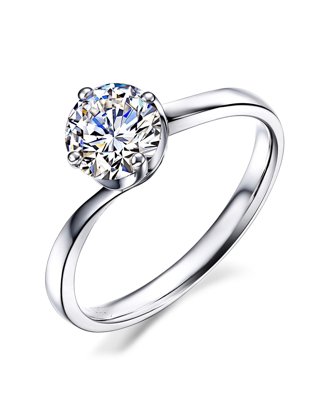 钻戒18k金钻石女戒守望30分