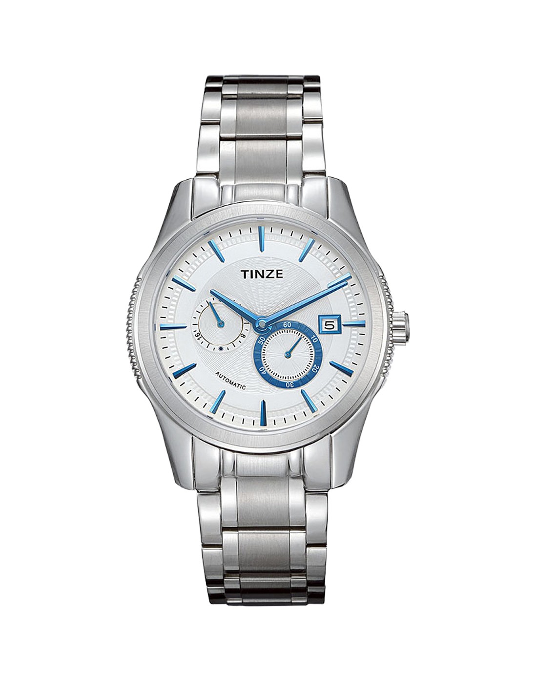 天际tinze手表专场 > 天逸系列男款机械商务休闲蓝宝石镜面精钢手表