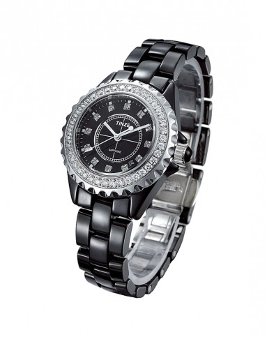 佳际系列女款石英时尚休闲蓝宝石镜面精钢手表