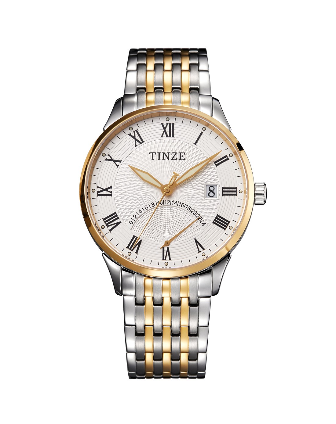 天际tinze手表专场-天悦系列男款石英经典时尚蓝宝石镜面精钢手表