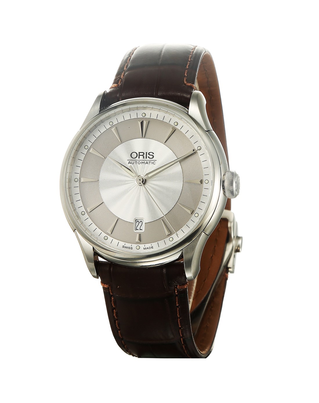 瑞士豪利时oris文化系列深灰机械男表