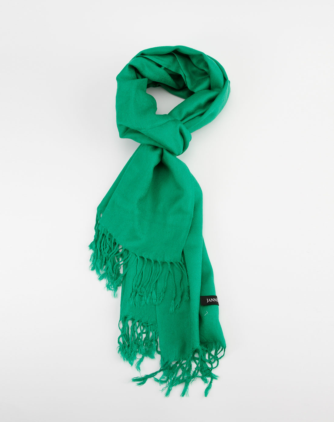 绿色流苏围巾