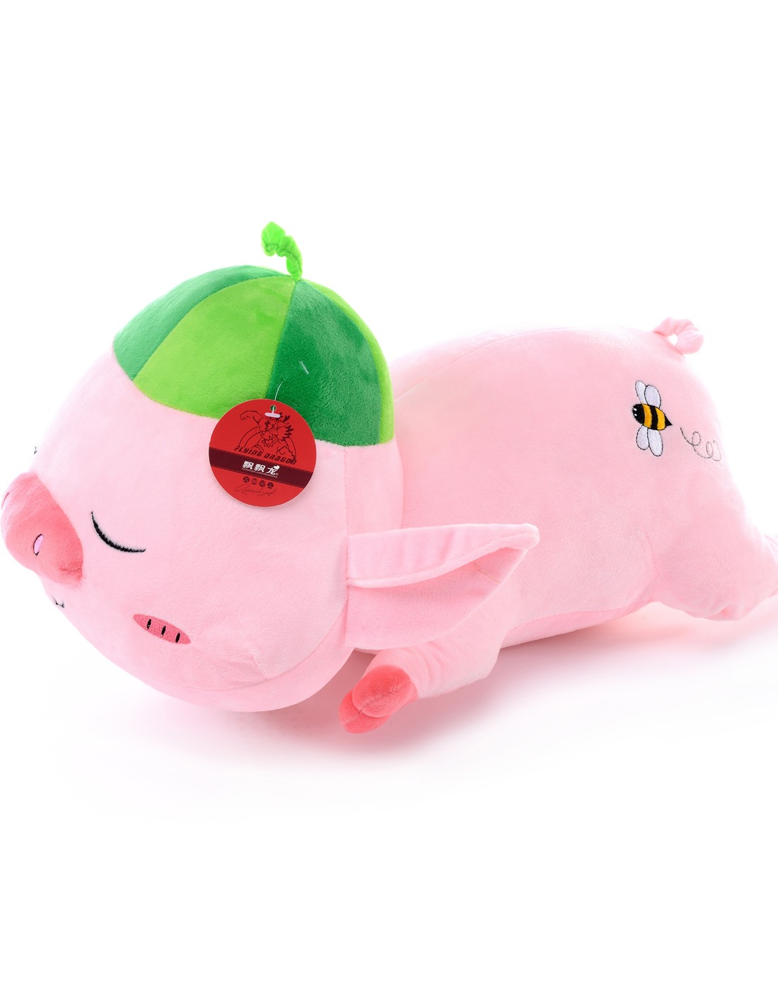 飘飘龙毛绒玩具专场直发货西瓜猪公仔趴姿55厘米w905055066001_唯品会