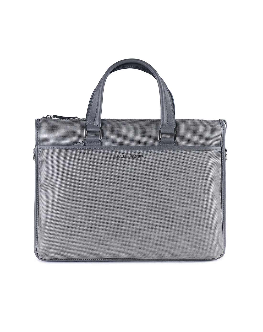 男款灰色牛皮革男款背提包